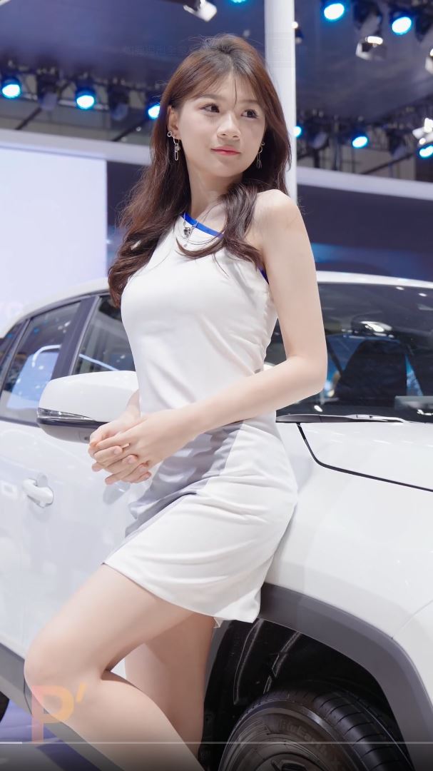 中國 香港 澳門 廣東 大灣區 車展 豐田 車模 003 美腿 賽車模特兒